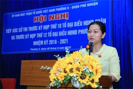 Phường 9, quận Phú Nhuận tiếp xúc cử tri trước kỳ họp thứ 10