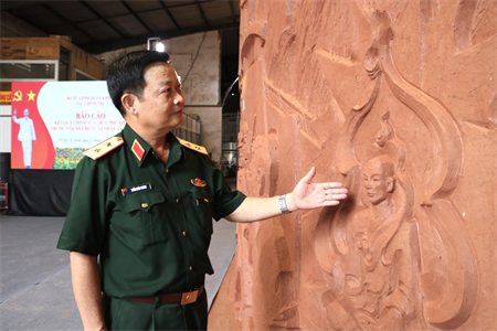 ​Khởi công xây dựng 2 bức phù điêu trước Tòa nhà Bộ Tư lệnh Quân khu