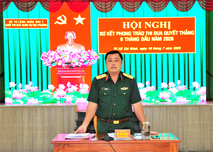Khối thi đua Quân sự địa phương LLVT Quân Khu 7 sơ kết phong trào thi đua Quyết thắng 6  tháng đầu năm 2020