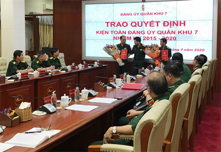 Kiện toàn Đảng ủy Quân khu 7 nhiệm kỳ 2015 - 2020