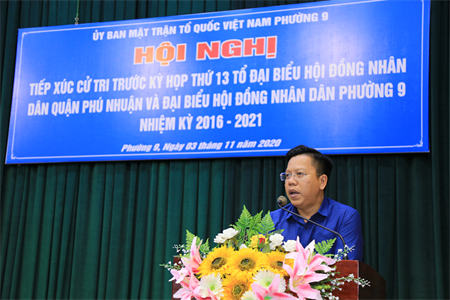 Tiếp xúc cử tri phường 9, quận Phú Nhuận trước kỳ họp thứ 13