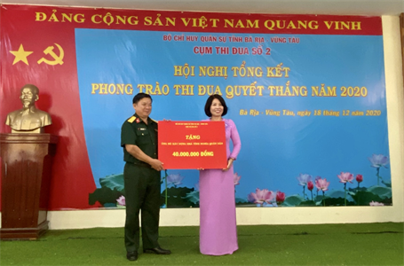 Cụm thi đua số 2 Ban CHQS các cơ quan, tổ chức tỉnh Bà Rịa - Vũng Tàu tổng kết Phong trào Thi đua Quyết thắng năm 2020