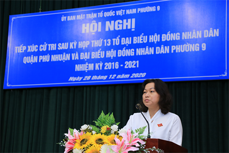 Phường 9, quận Phú Nhuận tiếp xúc cử tri sau kỳ họp thứ 13