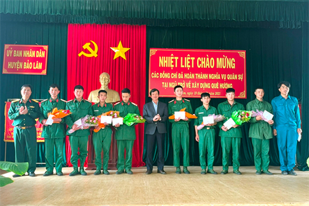 Huyện Bảo Lâm, tỉnh Lâm Đồng đón 97 quân nhân hoàn thành nghĩa vụ quân sự trở về địa phương