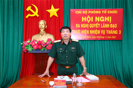 Chi bộ Phòng Tổ chức sinh hoạt điểm ra nghị quyết lãnh đạo thực hiện nhiệm vụ tháng 3