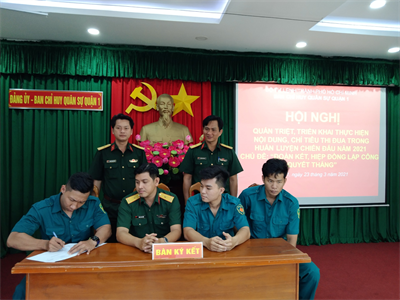 Quận 1 triển khai nội dung, chỉ tiêu thi đua trong huấn luyện chiến đấu