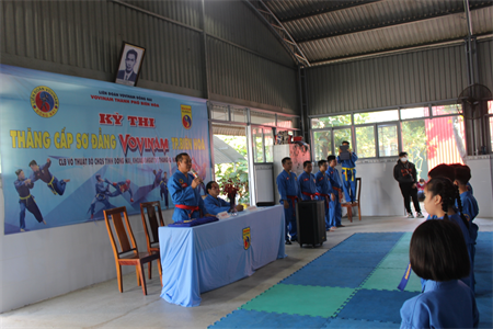 114 thí sinh thi thăng cấp sơ đẳng Vovinam 2021