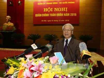 Toàn văn bài phát biểu của Tổng Bí thư tại Hội nghị Quân chính toàn quân năm 2016