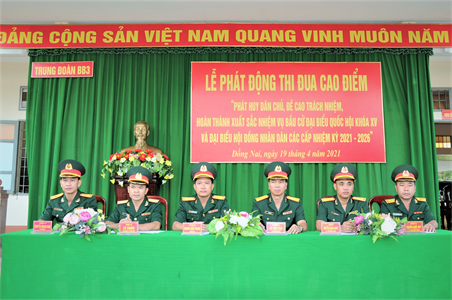 Trung đoàn 3, Sư đoàn 9 phát động thi đua cao điểm chào mừng bầu cử