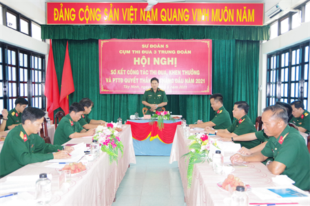 Sư đoàn 5: Cụm thi đua 3 Trung đoàn bộ binh sơ kết Phong trào Thi đua Quyết thắng năm 2021