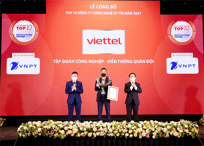 Năm thứ 4 liên tiếp Viettel đứng đầu bảng xếp hạng Công ty Công nghệ thông tin - Viễn thông uy tín nhất Việt Nam