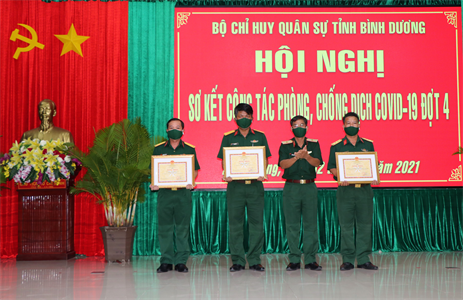 Bộ CHQS tỉnh Bình Dương sơ kết công tác phòng, chống dịch Covid-19