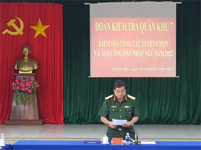 Huyện Xuyên Mộc làm tốt công tác chuẩn bị tuyển quân năm 2022