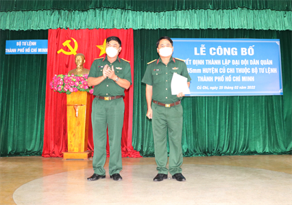 Thành lập Đại đội Dân quân Pháo 85mm huyện Củ Chi