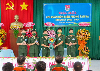 Chi đoàn Đồn Biên phòng Tân Hà đại hội điểm nhiệm kỳ 2022 - 2024