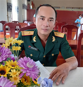 Thiếu tá Nguyễn Trúc Phương năng nổ, nhiệt tình trong công việc