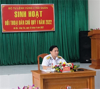 Bộ Tư lệnh Vùng 2 Hải quân đối thoại dân chủ quý I với bộ đội