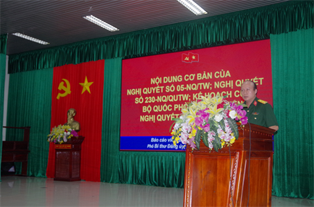 Đảng ủy Quân sự tỉnh Bình Dương quán triệt các nghị quyết của Bộ Chính trị và Quân ủy Trung ương