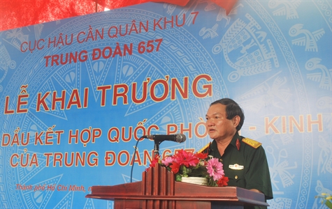 Trung đoàn 657 khai trương trạm xăng dầu