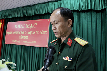 Khai mạc Hội thao Trung đội Dân quân cơ động huyện Nhà Bè năm 2022