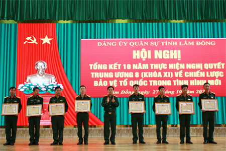 Đảng ủy Quân sự tỉnh Lâm Đồng tổng kết 10 năm thực hiện chiến lược bảo vệ Tổ quốc trong tình hình mới