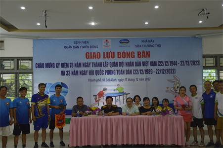 Thi đấu giao lưu bóng bàn kỷ niệm 78 năm Ngày thành lập Quân đội Nhân dân Việt Nam