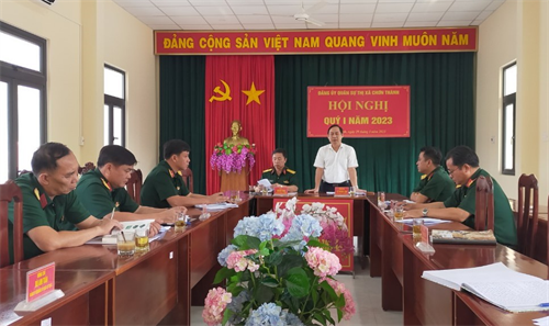 Hội nghị Đảng ủy Quân sự thị xã Chơn Thành quý I năm 2023