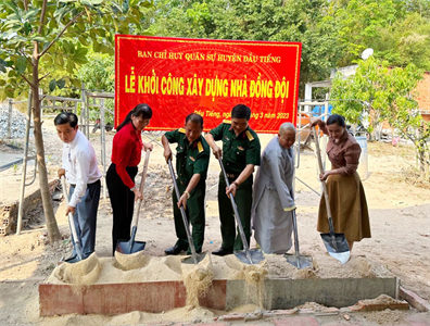 Huyện Dầu Tiếng, tỉnh Bình Dương khởi công xây dựng “Nhà đồng đội”