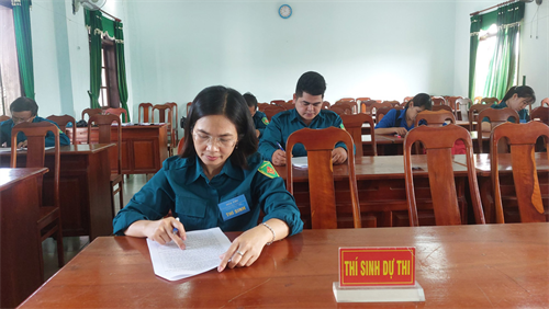 Ban CHQS huyện Cát Tiên, tỉnh Lâm Đồng: 22 thí sinh tham gia Hội thi cán bộ giảng dạy chính trị giỏi