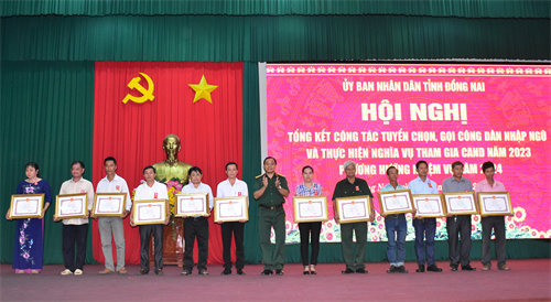 Tỉnh Đồng Nai tổng kết công tác tuyển chọn, gọi công dân nhập ngũ năm 2023
