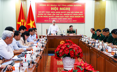Đảng bộ Quân sự tỉnh Bình Dương lãnh đạo hoàn thành và vượt nhiều chỉ tiêu Nghị quyết Đại hội nhiệm kỳ 2020-2025 đề ra