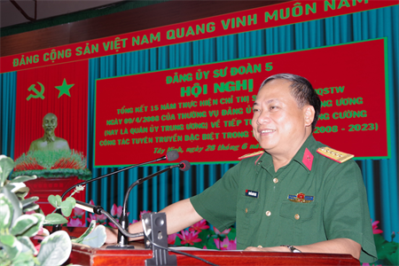 Đảng ủy Sư đoàn 5 tổng kết 15 năm thực hiện Chỉ thị số 154 của Thường vụ Đảng ủy Quân sự Trung ương
