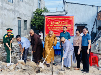 Ban CHQS huyện Đất Đỏ khởi công xây dựng "Nhà tình nghĩa quân - dân"
