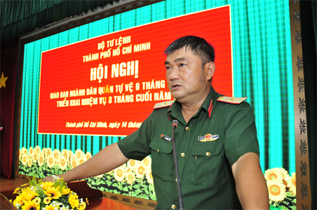 Bộ Tư lệnh TPHCM giao ban ngành dân quân tự vệ 6 tháng đầu năm 2023