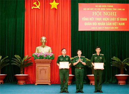 Bộ Chỉ huy Bộ đội Biên phòng tỉnh Long An tổng kết Luật Sĩ quan QĐND Việt Nam