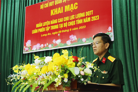 Tỉnh Long An khai mạc huấn huyện nâng cao cho lực lượng dân quân thường trực năm 2023