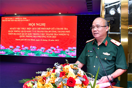Sơ kết quy chế phối hợp giữa Thanh tra Quốc phòng Quân khu với Thanh tra các tỉnh, thành phố năm 2023