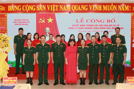 Công ty kinh doanh than Đông Bắc miền Nam công bố quyết định thành lập Hội phụ nữ cơ sở