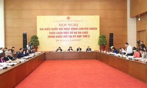 Khai mạc Hội nghị đại biểu Quốc hội hoạt động chuyên trách thảo luận 05 dự án Luật trình Quốc hội tại Kỳ họp thứ 3