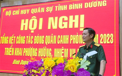 Bộ CHQS tỉnh Bình Dương tổng kết công tác đóng quân, canh phòng