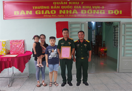 Trường bắn Quốc gia khu vực 3 bàn giao “Nhà đồng đội”