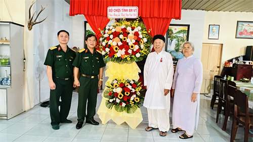 Bộ CHQS tỉnh Bà Rịa - Vũng Tàu thăm, chúc mừng kỷ niệm 99 năm khai đạo Cao Đài