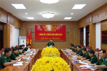 Đảng ủy BĐBP Bà Rịa – Vũng Tàu tổ chức hội nghị Đảng ủy phiên cuối năm 2023