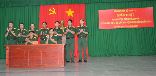 Trung đoàn 174 khai mạc huấn luyện cán bộ khung B năm 2024