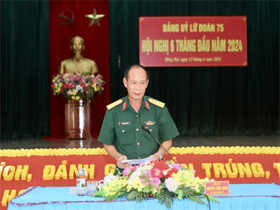 Đảng ủy Lữ đoàn Pháo binh 75: Hội nghị phiên 6 tháng đầu năm 2024