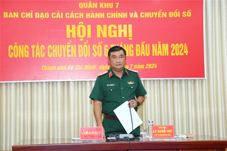 Quân khu 7 hoàn thành các chỉ tiêu về công tác Chuyển đổi số 6 tháng đầu năm 2024