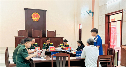 Viện kiểm sát quân sự Khu vực 73 thực hành quyền công tố, kiểm sát xét xử phiên tòa thân thiện