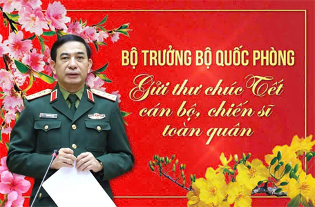 Bộ trưởng Bộ Quốc phòng gửi thư chúc Tết cán bộ, chiến sĩ toàn quân