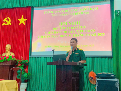 Tiểu đoàn 500, Trung đoàn Minh Đạm đối thoại dân chủ với chiến sĩ mới