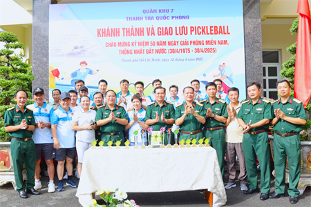 Thanh tra quốc phòng Quân khu khánh thành sân Pickleball thúc đẩy phong trào thể thao